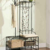 Coat Bench with Umbrella Rack