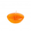 CFZ-105-12-0 3 in. Clear Gel Floating Candles Orange - 72 Piece