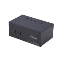 Startech P2ADDH462-KVM-SWITCH 2-PORT DUAL-MONITOR DISPLAYPORT AND HDMI KVM SWITCH, 4K 60HZ, 1X HDMI & 1X DP MO