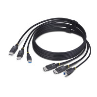 Startech DDU1226-KVM-CABLE 6FT (1.8M) DUAL-DISPLAYPORT AND USB 5GBPS KVM CABLE, 4K 60HZ, DP 1.2 AND USB COM