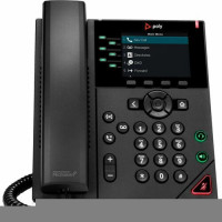 HP 89B69AA#ABA POLY VVX 350 6-LINE IP PHONE AND POE-ENABLED WITH POWER SUPPLY US
