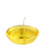 CFZ-104-12-0 3 in. Clear Gel Floating Candles Yellow - 72 Piece