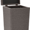Palm Harbor Outdoor Wicker Trash Bin - Grey