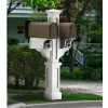 5811W Rockport Double Mailbox Post- White
