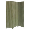 3 Panel Soft Fabric Room Divider Green - 71 x 47 x 1 in.