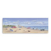 60 x 20 in. Dogs Rule the Beach Blue Canvas Wall Art