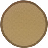 8 ft. Round Beige & Brown Plain Indoor & Outdoor Area Rug