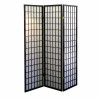 3-Panel Room Divider - Black