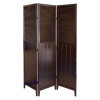 Shutter Door 3-Panel Room Divider - Espresso