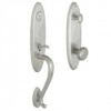 Mondrian Handle Set with Helmsley Knob Brushed Nickel