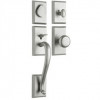 Savoy Handle Set with Sandhill Knob Brushed Nickel