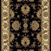 1330-1221-BLACK Noble Rectangular Black Traditional Italy Area Rug 5 ft. 5 in. W x 8 ft. 3 in. H