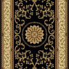 1419-1323-BLACK Noble Rectangular Black Traditional Italy Area Rug 7 ft. 9 in. W x 11 ft. 6 in. H