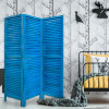 3 Panel Shutter Screen Light Blue