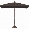 6 x 10 ft. Rectangle Push Button Tilt Market Umbrella Black