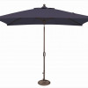 6 x 10 ft. Rectangle Push Button Tilt Market Umbrella Navy