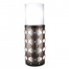 31 in. Arabesque Mirror Floor Candleholder Brown