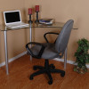 30.5 x 48.5 x 21 in. Tier One Designs Clear Glass Corner Computer Desk