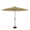 11 ft. Calypso II Fiesta Octagonal Market Umbrella with Solar LED Strip Lights Champagne - Breez-Tex