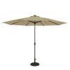 11 ft. Calypso II Fiesta Octagonal Market Umbrella with Solar LED Strip Lights Champagne - Breez-Tex