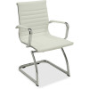 Modern Guest Chair Leather - White
