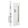 1.75 in. Modern Rectangular Privacy Pocket Door Mortise Lock Satin Nickel