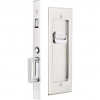 Modern Rectangular Privacy Pocket Door Mortise Lock for Door Bright Chrome