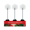 Alpine QLP232BB-12 Solar Snowflake Flashing Garden Stakes - pack of 12