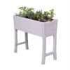 32 in. PVC Elevated Garden Box White