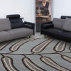 8 x 8 ft. Floral Hand Tufted Wool Round Area Rug Light Blue