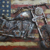 Primo Mixed Media Hand Painted Iron Wall Sculpture - Motorcycle 3
