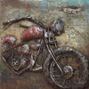 Primo Mixed Media Hand Painted Iron Wall Sculpture - Motorcycle 2