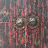 Primo Mixed Media Hand Painted Iron Wall Sculpture - Antique Wooden Doors 1
