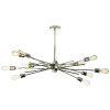10 Light Horizontal Pendant Burnished Chrome