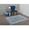 5 ft. x 7 ft. 10 in. Machine Woven Crossweave Polyester Oriental Rectangle Area Rug, Grey & Blue
