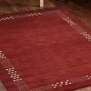 6 x 9 ft. Hand Knotted Gabbeh Wool Contemporary Rectangle Area Rug Red