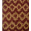 5 x 8 ft. Hand Knotted Wool Geometric Rectangle Area Rug, Red & Gold