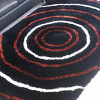 9 x 12 ft. Hand Tufted Shag Polyester Geometric Rectangle Area Rug, Black & Multi Color