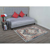 5 ft. x 7 ft. 10 in. Machine Woven Crossweave Polyester Oriental Rectangle Area Rug Red