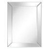 Moderno Beveled Wall Mirrorsolid Wood Frame Covered with Beveled Clear Mirror Panels - 1 in. Beveled Center Mirror