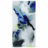 72 x 36 in. Blue Splash Abstract Blue Frameless Tempered Glass Panel Contemporary Wall Art