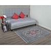 5 ft. x 7 ft. 10 in. Machine Woven Crossweave Polyester Oriental Rectangle Area Rug, Brown & Grey