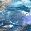 Frameless Free Floating Tempered Glass Art by EAD Art Coop - Glistening Tide B