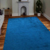 5 x 8 ft. Hand Knotted Gabbeh Silk Solid Rectangle Area Rug Blue