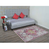 5 ft. x 7 ft. 10 in. Machine Woven Crossweave Polyester Oriental Rectangle Area Rug Pink