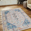 5 ft. x 7 ft. 10 in. Machine Woven Crossweave Polyester Oriental Rectangle Area Rug Multi Color