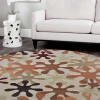8 x 8 ft. Hand Tufted Wool Floral Round Area Rug Cream