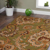 9 x 12 ft. Hand Tufted Wool Floral Rectangle Area Rug Green
