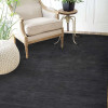 6 x 9 ft. Hand Knotted Gabbeh Wool Solid Rectangle Area Rug Charcoal
