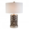 29 in. Chestnut Brown Bamboo Weave Table Lamp